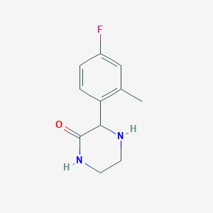 molecular formula C11H13FN2O B1322178 3-(4-Fluoro-2-methylphenyl)piperazin-2-one CAS No. 334477-68-8