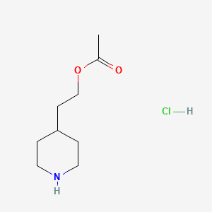molecular formula C9H18ClNO2 B1322179 2-(4-Piperidinyl)ethyl acetate hydrochloride CAS No. 184042-52-2