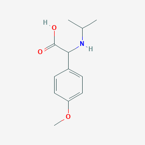 molecular formula C12H17NO3 B13221924 2-(4-Methoxyphenyl)-2-[(propan-2-yl)amino]acetic acid 