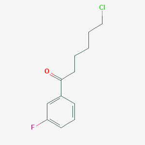 molecular formula C12H14ClFO B1322199 6-Chloro-1-(3-fluorophenyl)-1-oxohexane CAS No. 488098-58-4