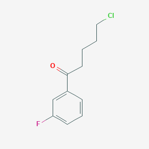 molecular formula C11H12ClFO B1322200 5-氯-1-(3-氟苯基)-1-氧戊烷 CAS No. 487058-73-1
