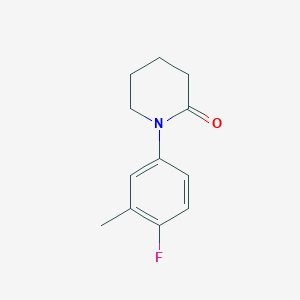 molecular formula C12H14FNO B13222024 1-(4-Fluoro-3-methylphenyl)piperidin-2-one 