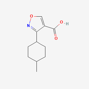 molecular formula C11H15NO3 B13222030 3-(4-Methylcyclohexyl)-1,2-oxazole-4-carboxylic acid 