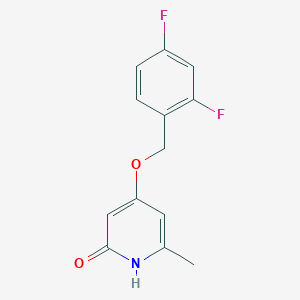 molecular formula C13H11F2NO2 B1322205 4-[(2,4-difluorobenzyl)oxy]-6-methylpyridin-2(1H)-one 