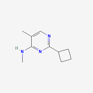 molecular formula C10H15N3 B13222052 2-Cyclobutyl-N,5-dimethylpyrimidin-4-amine 