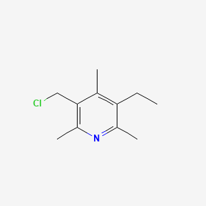 molecular formula C11H16ClN B13222081 3-(Chloromethyl)-5-ethyl-2,4,6-trimethylpyridine 