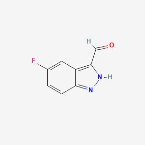 molecular formula C8H5FN2O B1322215 5-Fluoro-1H-indazole-3-carbaldehyde CAS No. 485841-48-3