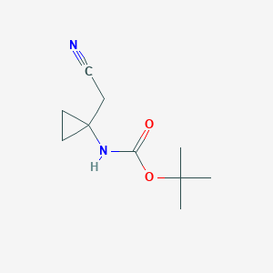 molecular formula C10H16N2O2 B1322231 tert-Butyl (1-(cyanomethyl)cyclopropyl)carbamate CAS No. 387845-50-3