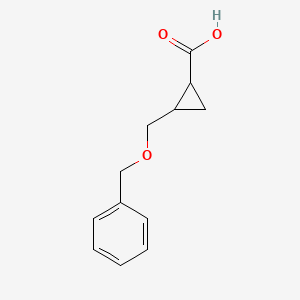 molecular formula C12H14O3 B1322232 2-((Benzyloxy)methyl)cyclopropanecarboxylic acid CAS No. 848328-57-4