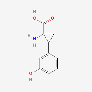 molecular formula C10H11NO3 B1322233 1-氨基-2-(3-羟基苯基)环丙烷-1-羧酸 CAS No. 3092-23-7
