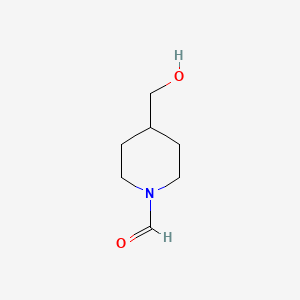 molecular formula C7H13NO2 B1322235 4-(Hydroxymethyl)piperidine-1-carbaldehyde CAS No. 835633-50-6