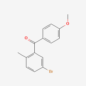 molecular formula C15H13BrO2 B1322238 (5-溴-2-甲基苯基)(4-甲氧基苯基)甲酮 CAS No. 333361-13-0