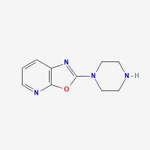 molecular formula C10H12N4O B1322240 2-哌嗪-1-基[1,3]噁唑并[5,4-b]吡啶 CAS No. 300552-26-5