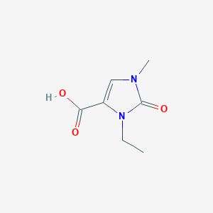 molecular formula C7H10N2O3 B13222407 3-Ethyl-1-methyl-2-oxo-2,3-dihydro-1H-imidazole-4-carboxylic acid 