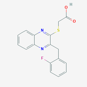 molecular formula C17H13FN2O2S B1322245 {[3-(2-Fluorobenzyl)quinoxalin-2-yl]thio}-acetic acid CAS No. 931357-85-6