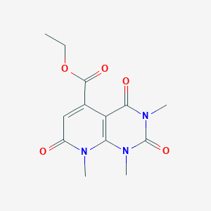 molecular formula C13H15N3O5 B1322251 Ethyl 1,3,8-trimethyl-2,4,7-trioxo-1,2,3,4,7,8-hexahydropyrido[2,3-d]pyrimidine-5-carboxylate CAS No. 950275-72-6