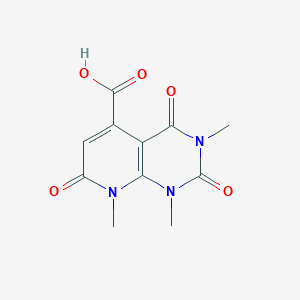 molecular formula C11H11N3O5 B1322252 1,3,8-Trimethyl-2,4,7-trioxo-1,2,3,4,7,8-hexahydropyrido[2,3-d]pyrimidine-5-carboxylic acid CAS No. 950275-73-7