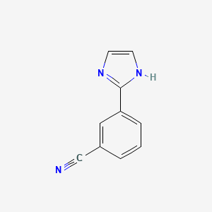 molecular formula C10H7N3 B1322254 3-(1H-Imidazol-2-yl)benzonitrile CAS No. 488115-43-1