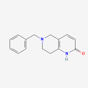 molecular formula C15H16N2O B1322255 6-Benzyl-5,6,7,8-tetrahydro-1,6-naphthyridin-2(1H)-one CAS No. 601514-58-3