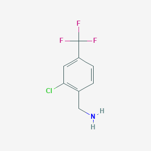 molecular formula C8H7ClF3N B1322262 (2-Chloro-4-(trifluoromethyl)phenyl)methanamine CAS No. 581813-20-9