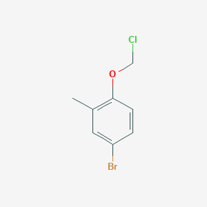 molecular formula C8H8BrClO B13222624 4-Bromo-1-(chloromethoxy)-2-methylbenzene 