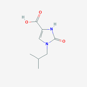 molecular formula C8H12N2O3 B13222686 1-(2-Methylpropyl)-2-oxo-2,3-dihydro-1H-imidazole-4-carboxylic acid 