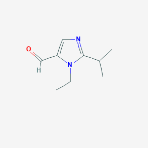 molecular formula C10H16N2O B13222703 2-(Propan-2-yl)-1-propyl-1H-imidazole-5-carbaldehyde 
