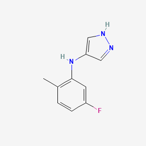 molecular formula C10H10FN3 B13222717 N-(5-Fluoro-2-methylphenyl)-1H-pyrazol-4-amine 