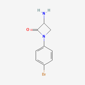 molecular formula C9H9BrN2O B13222767 3-Amino-1-(4-bromophenyl)azetidin-2-one 