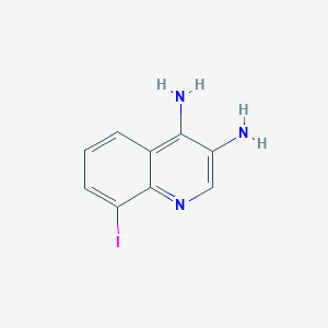 molecular formula C9H8IN3 B13222775 8-Iodoquinoline-3,4-diamine 