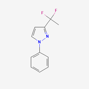 molecular formula C11H10F2N2 B13222839 3-(1,1-Difluoroethyl)-1-phenyl-1H-pyrazole 