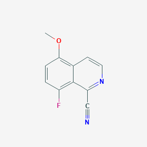molecular formula C11H7FN2O B13222927 8-Fluoro-5-methoxyisoquinoline-1-carbonitrile 