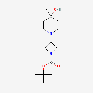 tert-Butyl 3-(4-hydroxy-4-methyl-1-piperidyl)azetidine-1-carboxylate