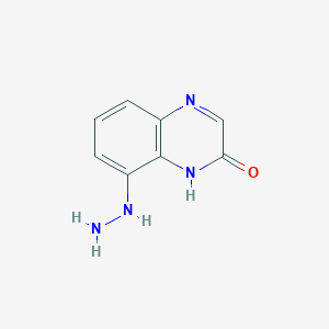 molecular formula C8H8N4O B13222967 8-Hydrazinyl-1,2-dihydroquinoxalin-2-one 