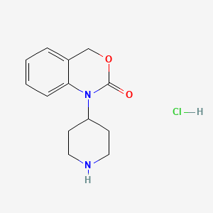 molecular formula C13H17ClN2O2 B1322299 1-(4-Piperidinyl)-1,2-dihydro-4H-3,1-benzoxazin-2-one hydrochloride CAS No. 162045-31-0
