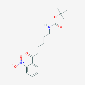 molecular formula C17H24N2O5 B13223098 tert-Butyl N-[6-(2-nitrophenyl)-6-oxohexyl]carbamate 