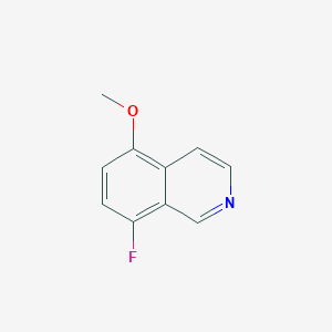 molecular formula C10H8FNO B13223338 8-Fluoro-5-methoxyisoquinoline 