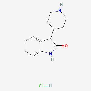 molecular formula C13H17ClN2O B1322349 3-(Piperidin-4-yl)indolin-2-one hydrochloride CAS No. 79098-85-4