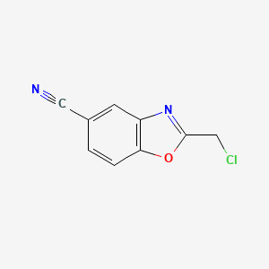 molecular formula C9H5ClN2O B1322366 2-(Chloromethyl)-1,3-benzoxazole-5-carbonitrile CAS No. 170993-41-6