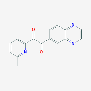 molecular formula C16H11N3O2 B1322369 1-(6-Methylpyridin-2-yl)-2-(quinoxalin-6-yl)ethane-1,2-dione CAS No. 364050-21-5