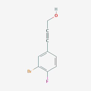 molecular formula C9H6BrFO B13223770 3-(3-Bromo-4-fluorophenyl)prop-2-yn-1-ol 