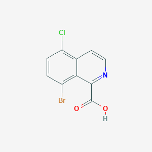 molecular formula C10H5BrClNO2 B13223848 8-Bromo-5-chloroisoquinoline-1-carboxylic acid 