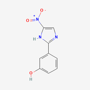 molecular formula C9H7N3O3 B13223929 3-(4-Nitro-1H-imidazol-2-yl)phenol 