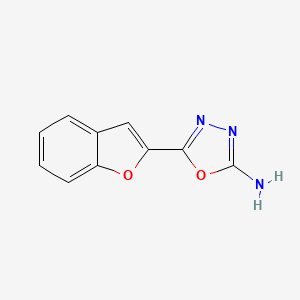 molecular formula C10H7N3O2 B1322398 5-(1-Benzofuran-2-yl)-1,3,4-oxadiazol-2-amine CAS No. 933244-58-7