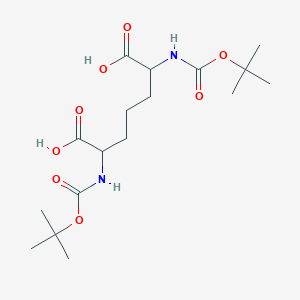 molecular formula C17H30N2O8 B1322407 2,6-Bis[(tert-butoxycarbonyl)amino]heptanedioic acid CAS No. 98469-29-5
