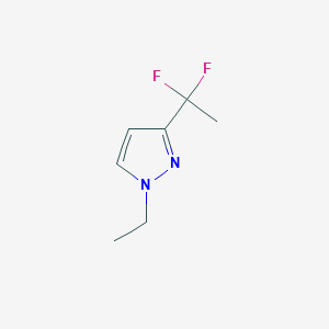 molecular formula C7H10F2N2 B13224084 3-(1,1-Difluoroethyl)-1-ethyl-1H-pyrazole 