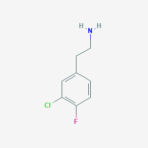 molecular formula C8H9ClFN B1322412 2-(3-Chloro-4-fluorophenyl)ethanamine CAS No. 244194-67-0