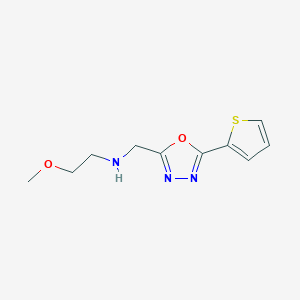 molecular formula C10H13N3O2S B13224140 N-(2-methoxyethyl)-N-[(5-thien-2-yl-1,3,4-oxadiazol-2-yl)methyl]amine 