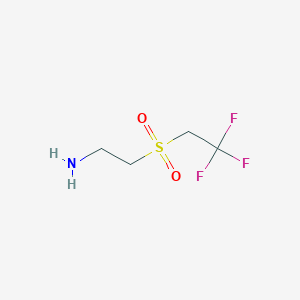 molecular formula C4H8F3NO2S B13224187 2-(2-Aminoethanesulfonyl)-1,1,1-trifluoroethane 