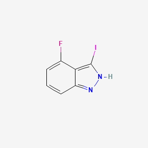 molecular formula C7H4FIN2 B1322430 4-氟-3-碘-1H-吲唑 CAS No. 518990-32-4
